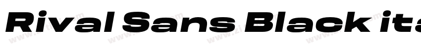 Rival Sans Black ita字体转换